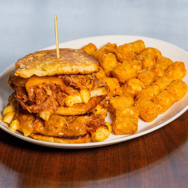 Pork Mac Sandwich.