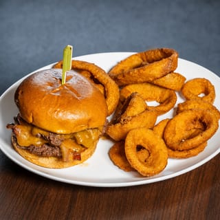 Double Bacon and Cheddar Burger