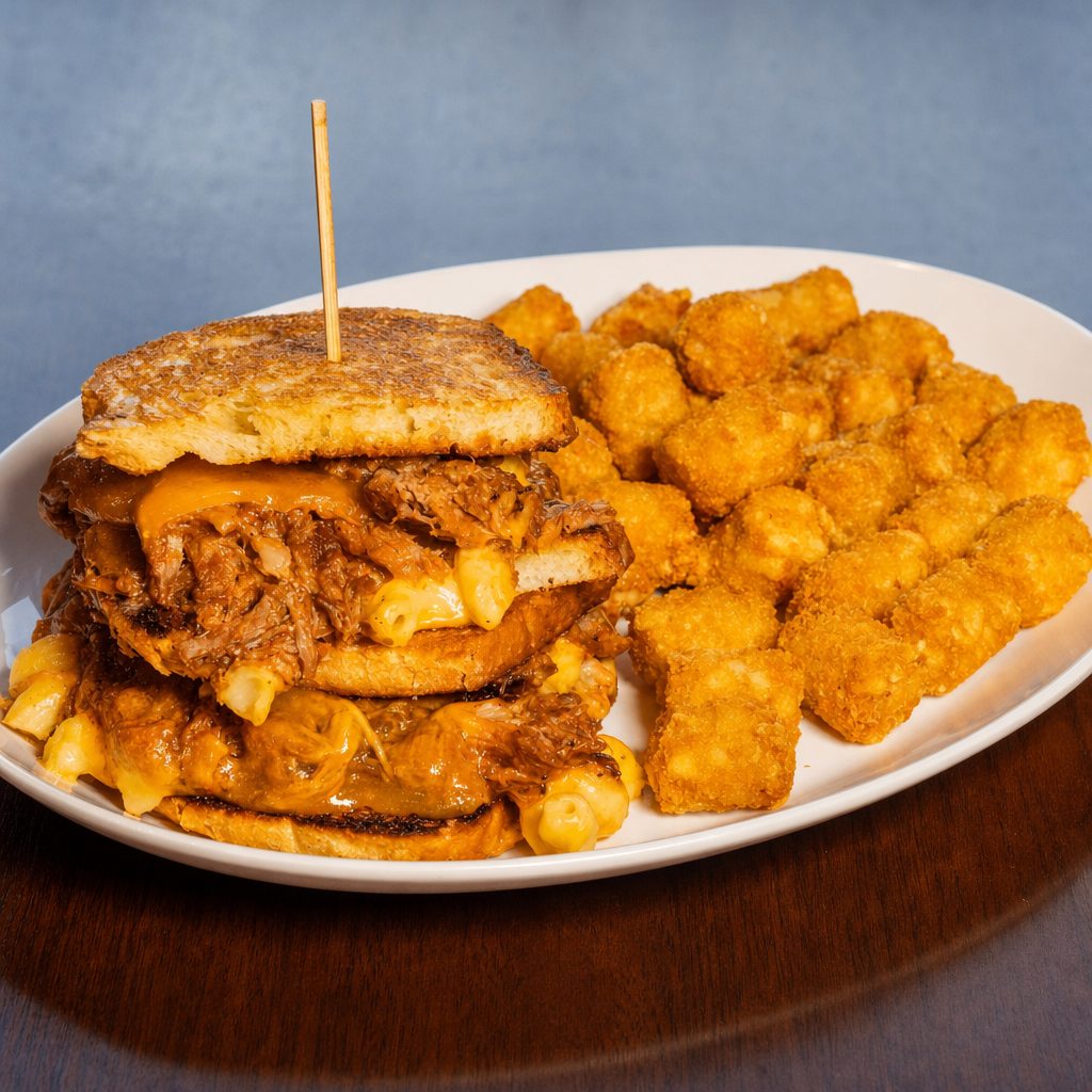 Pork Mac Sandwich.